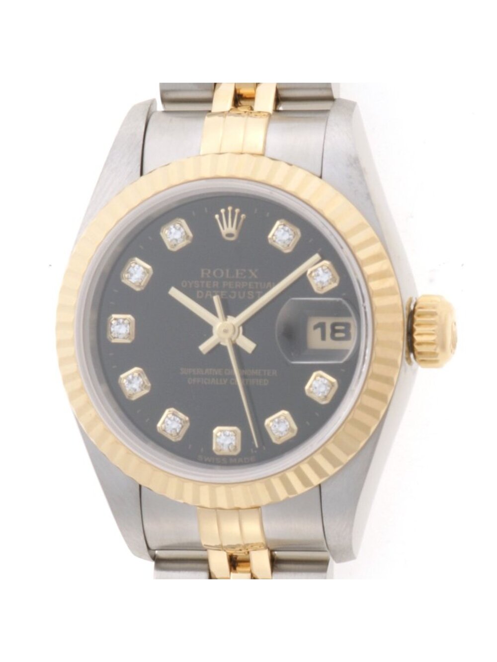 Rolex Datejust Watch 18k Yellow Gold 18k Black New Automatic